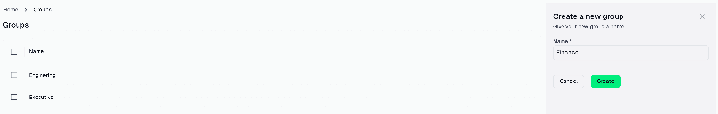 Create group form