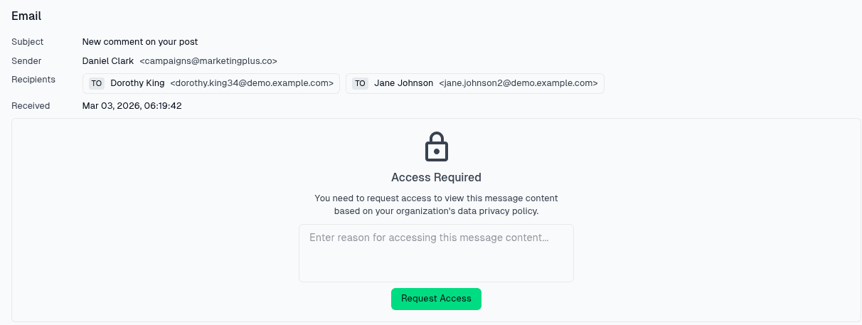 Triage email section